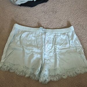 VS Light Blue Lace Trim Shorts XL